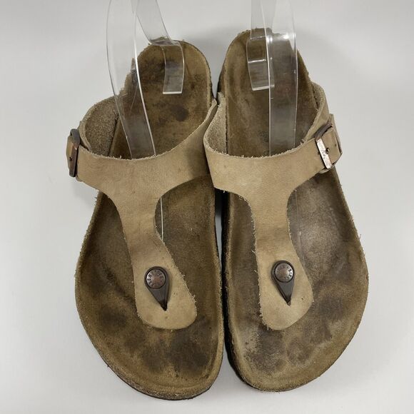 Birkenstock Gizeh Thong Sandals Womens Size 41 US Size 10-10.5 Brown Leather - Picture 3 of 9